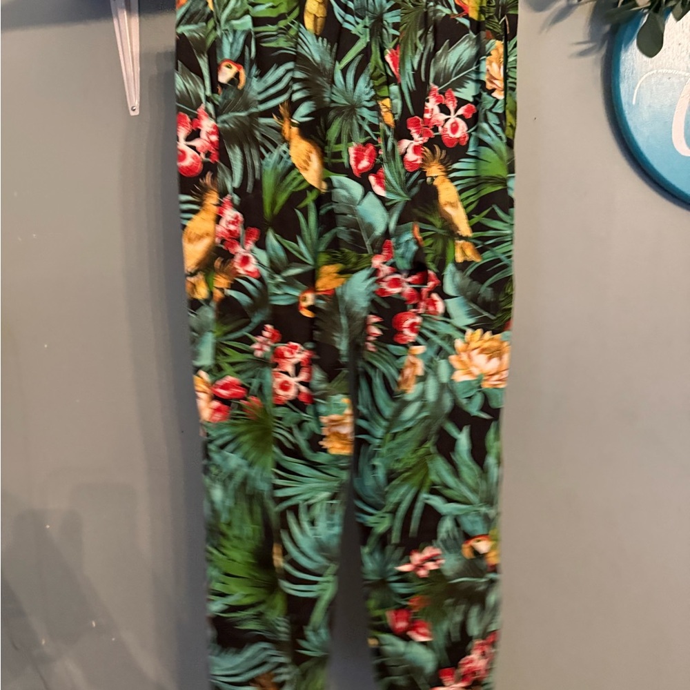 Tropical Print Pants